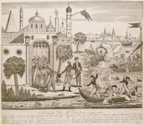 Napoleon I (1769-1821) landet in Alexandria, 2. Juli 1798